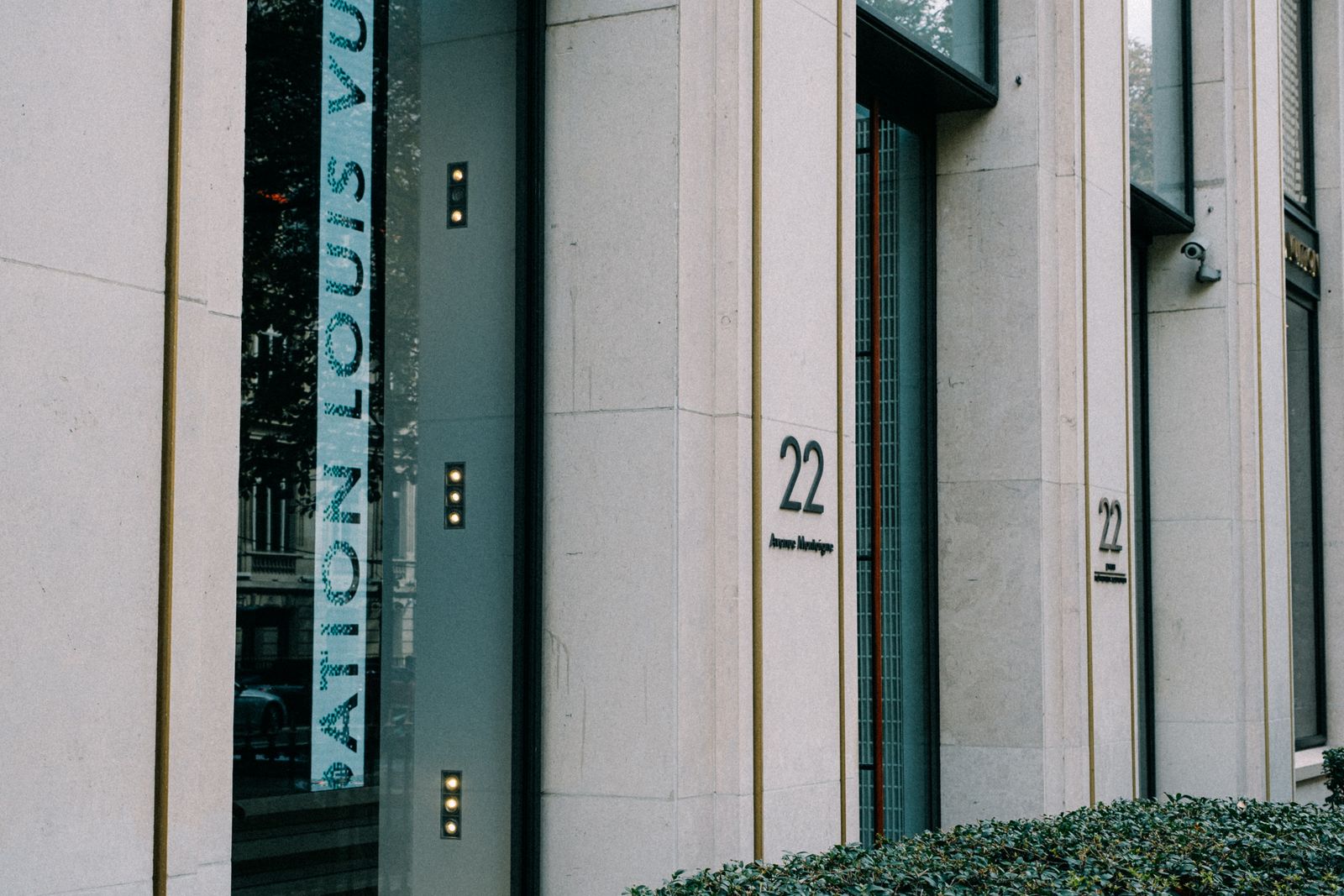 Modern minimalist retail storefront with large windows